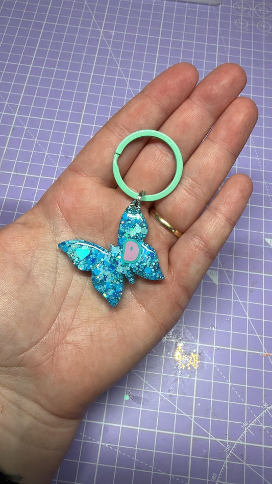 Custom Butterfly & Heart Keyrings